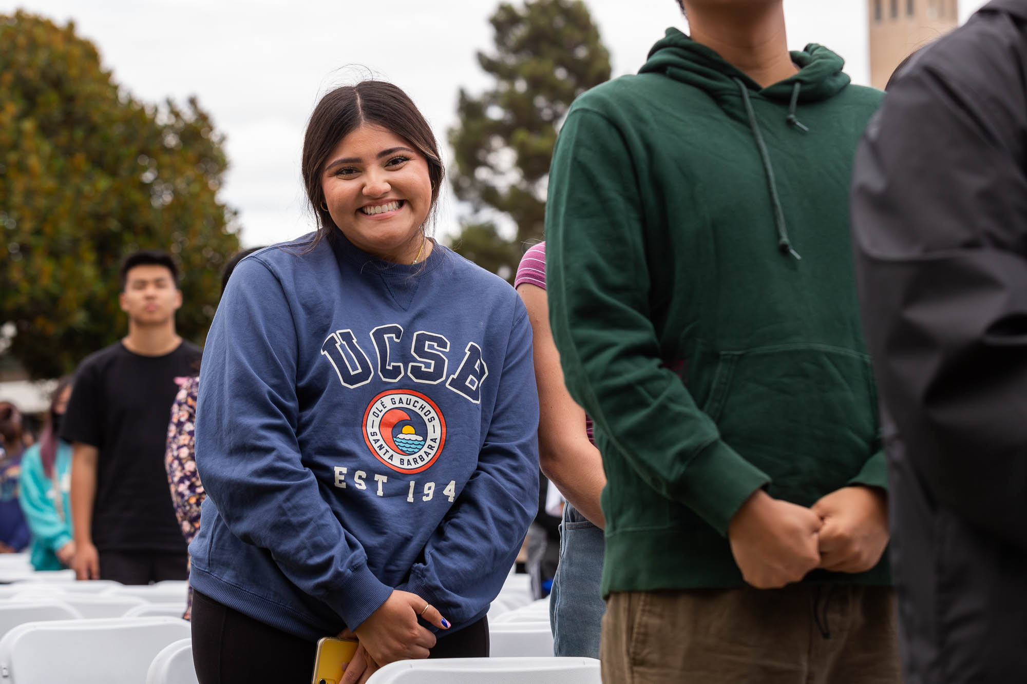 New student smiling at Convocation